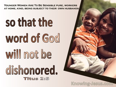 Titus 2:5 So The Word Of God Will Not Be Dishonoured (beige) 